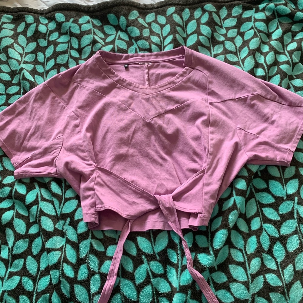 Pink Gymshark Tie Crop
